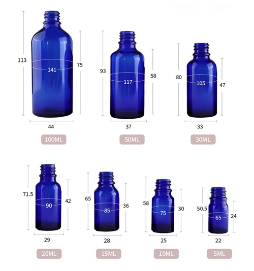 blue essential oil vials blue essence oil bottles vials 05